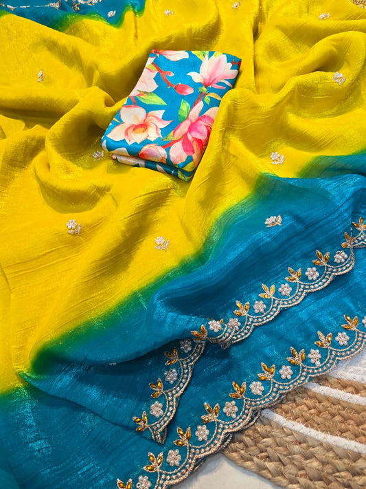 Crunchy Chiffon Saree