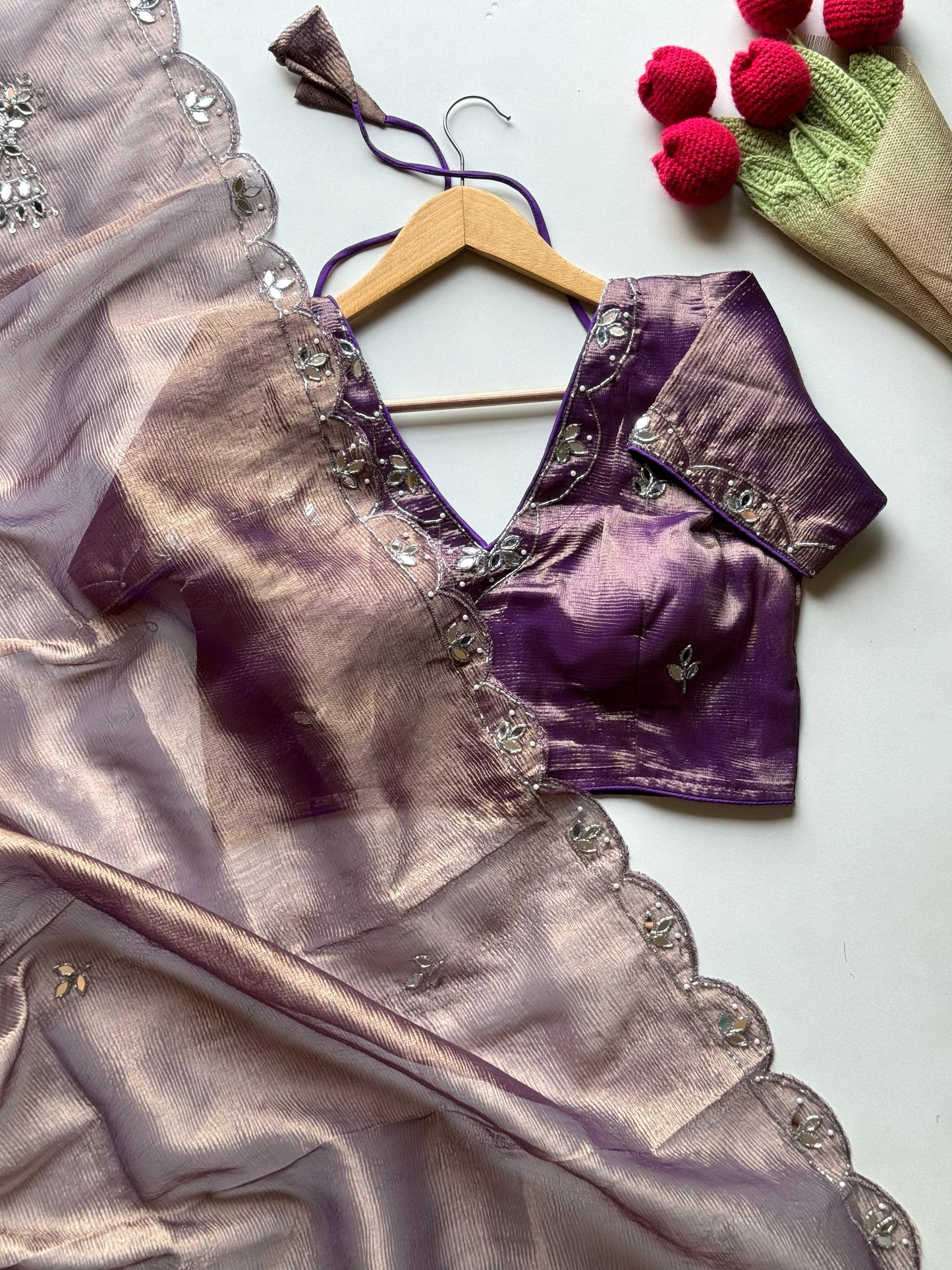 Banarasi Tissue Crush Saree