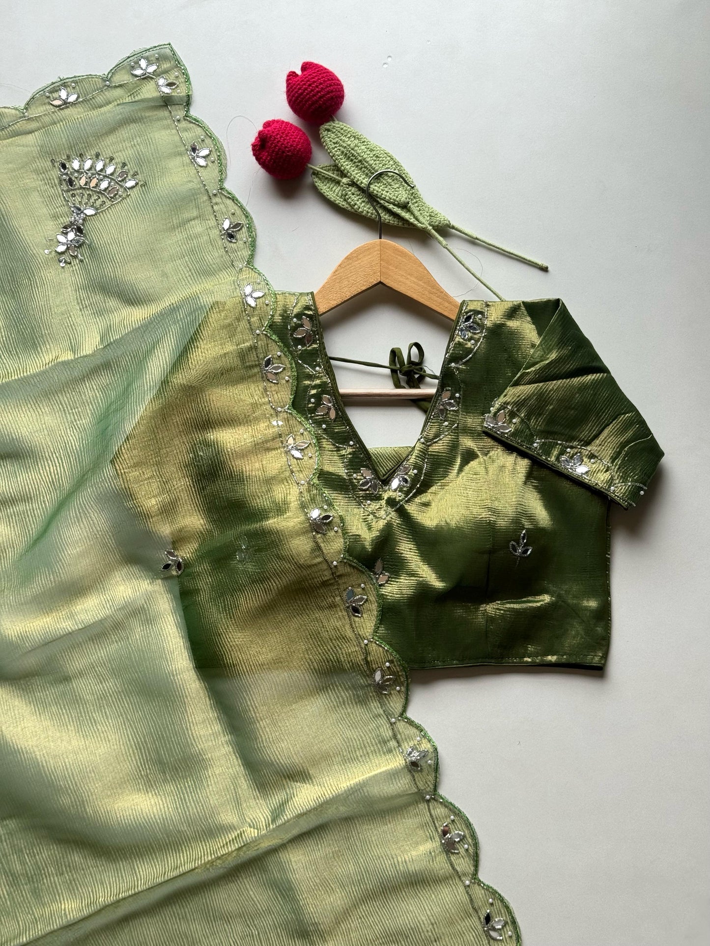 Banarasi Tissue Crush Saree