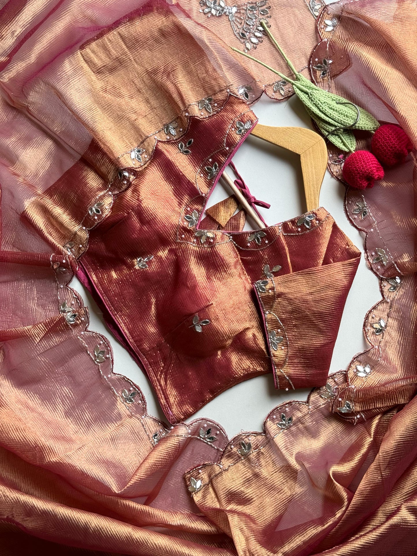 Banarasi Tissue Crush Saree