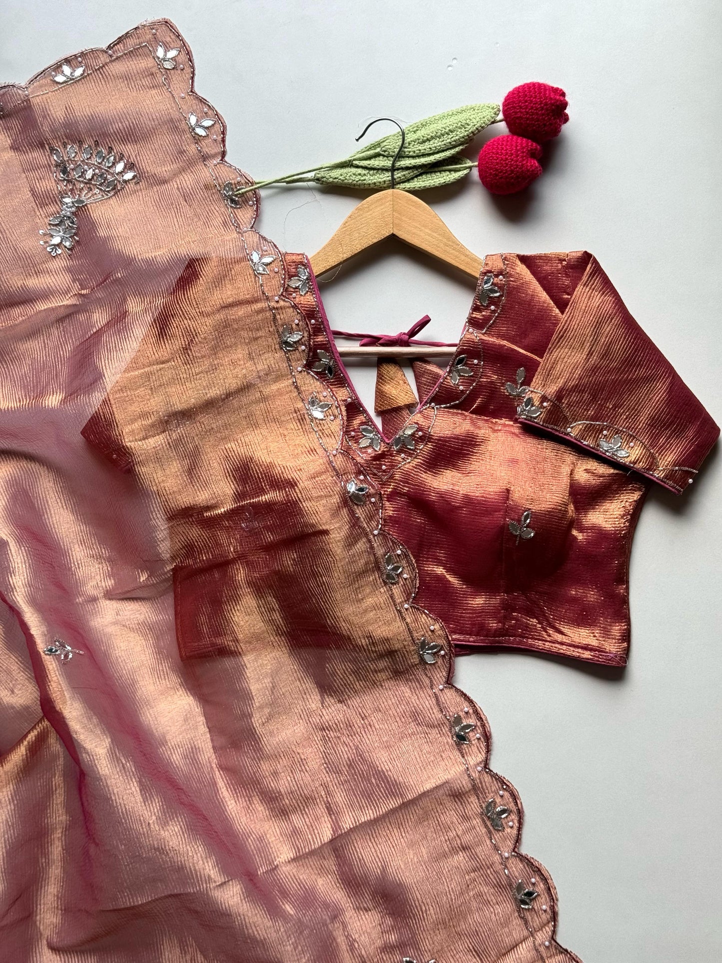 Banarasi Tissue Crush Saree
