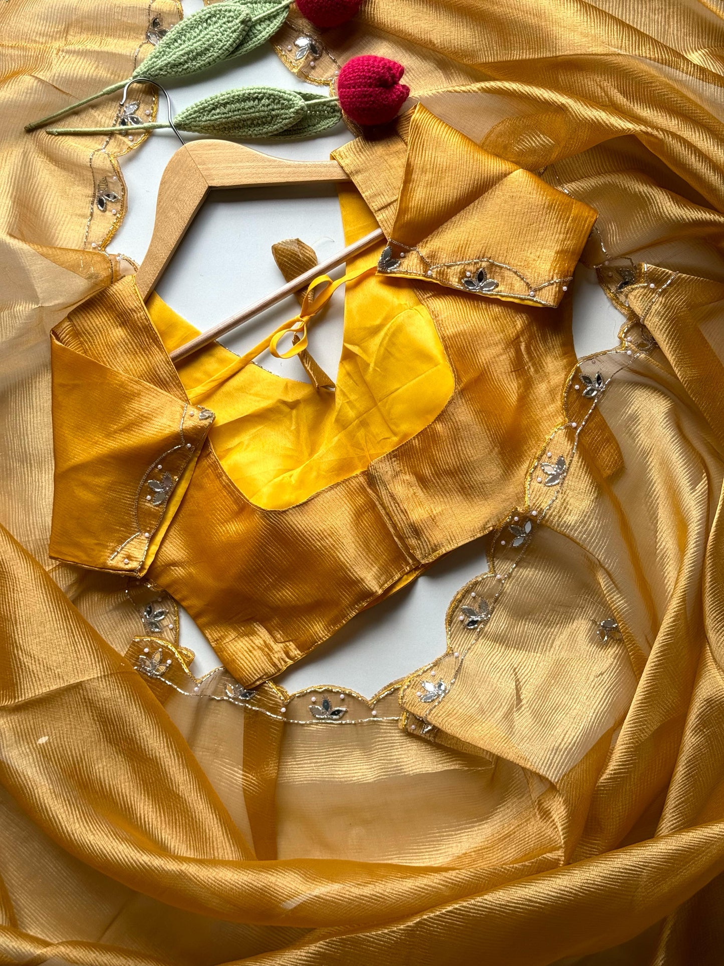Banarasi Tissue Crush Saree