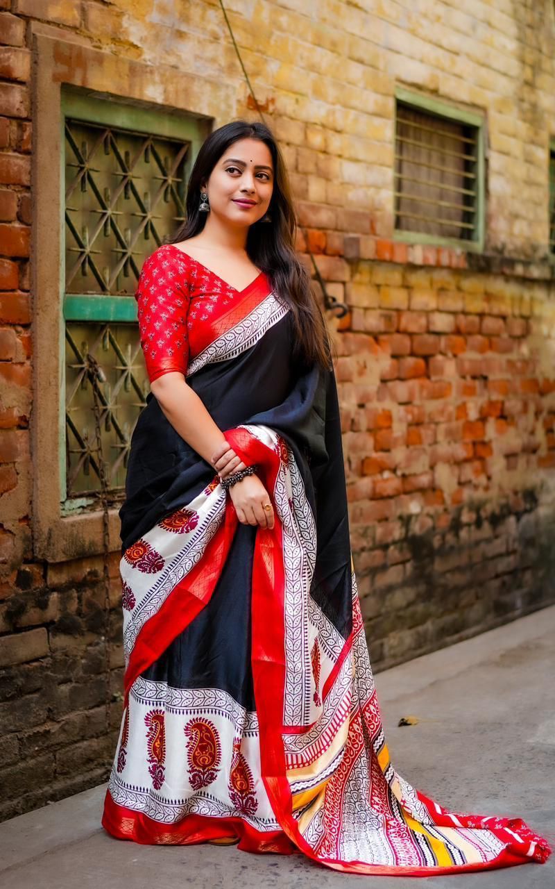 Cotton Crape Saree