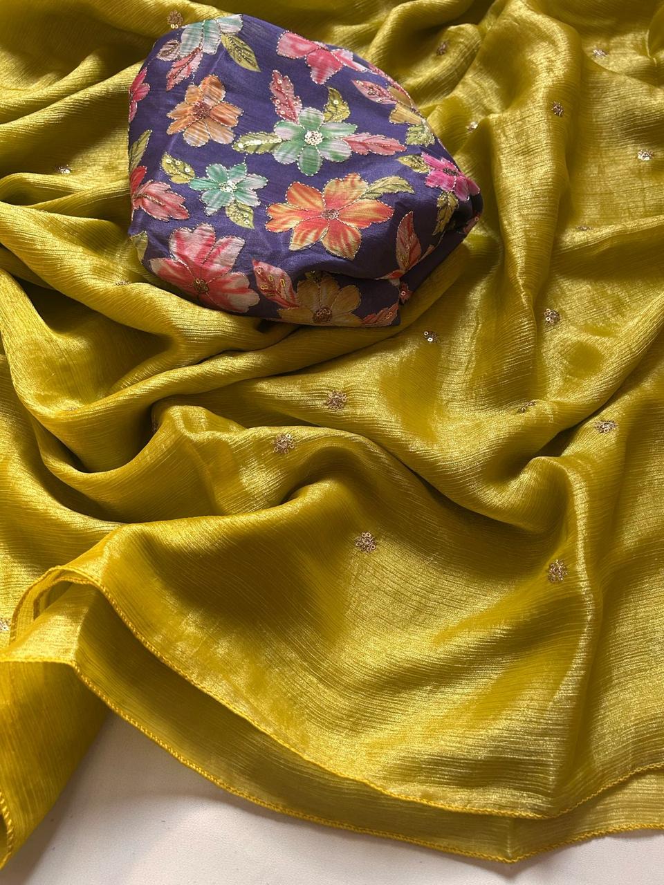 Space Chiffon Saree