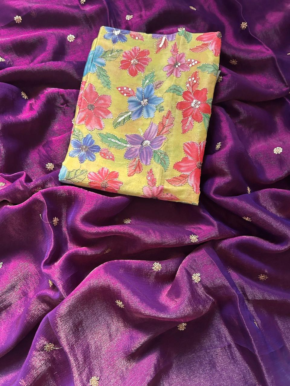 Space Chiffon Saree