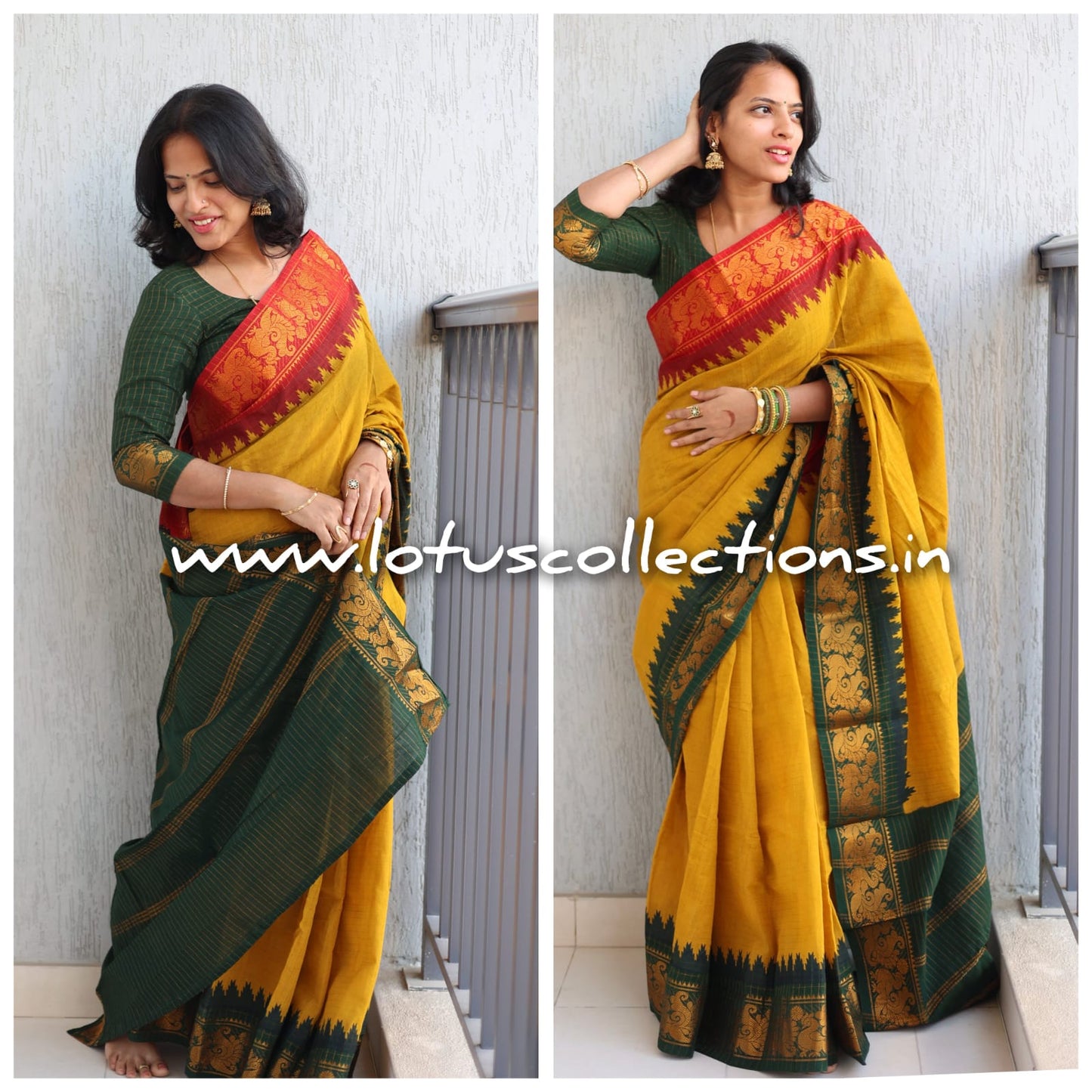 Zari Kattam Sungudi Saree