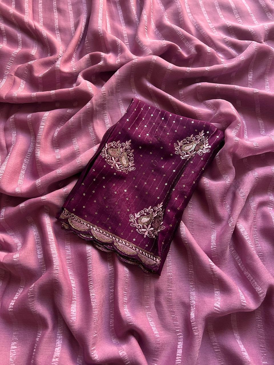 Simmer Chiffon Saree