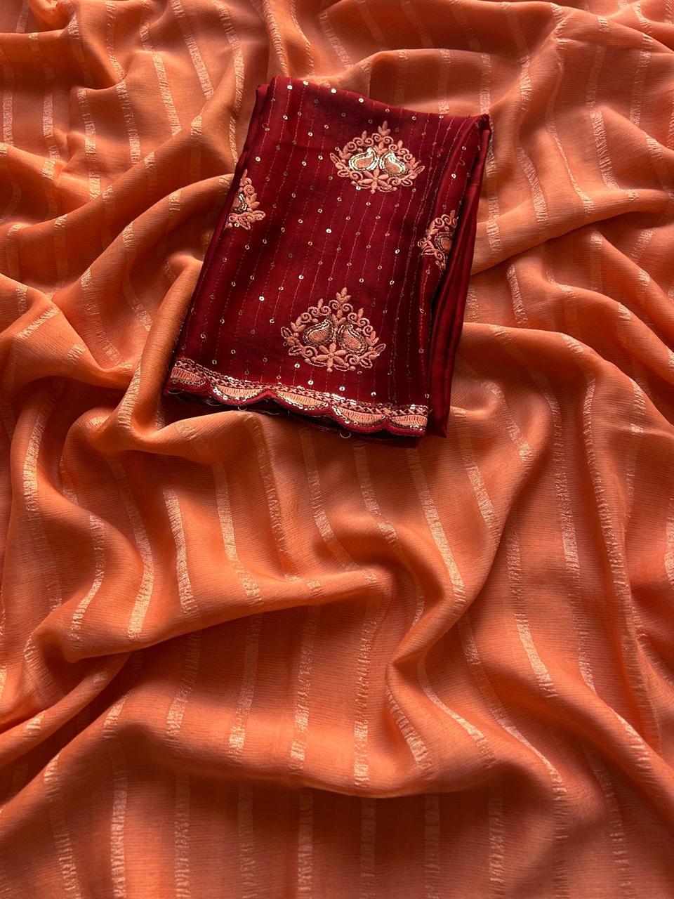Simmer Chiffon Saree
