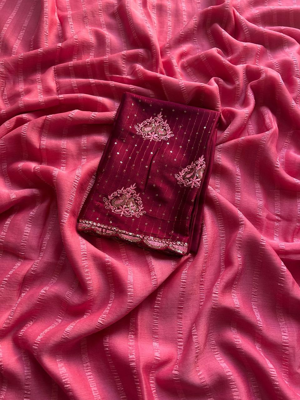 Simmer Chiffon Saree
