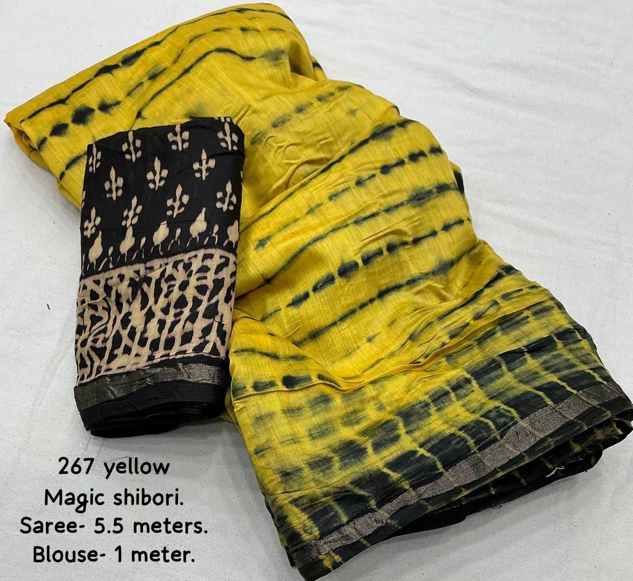 Chanderi Tied Shibori Saree