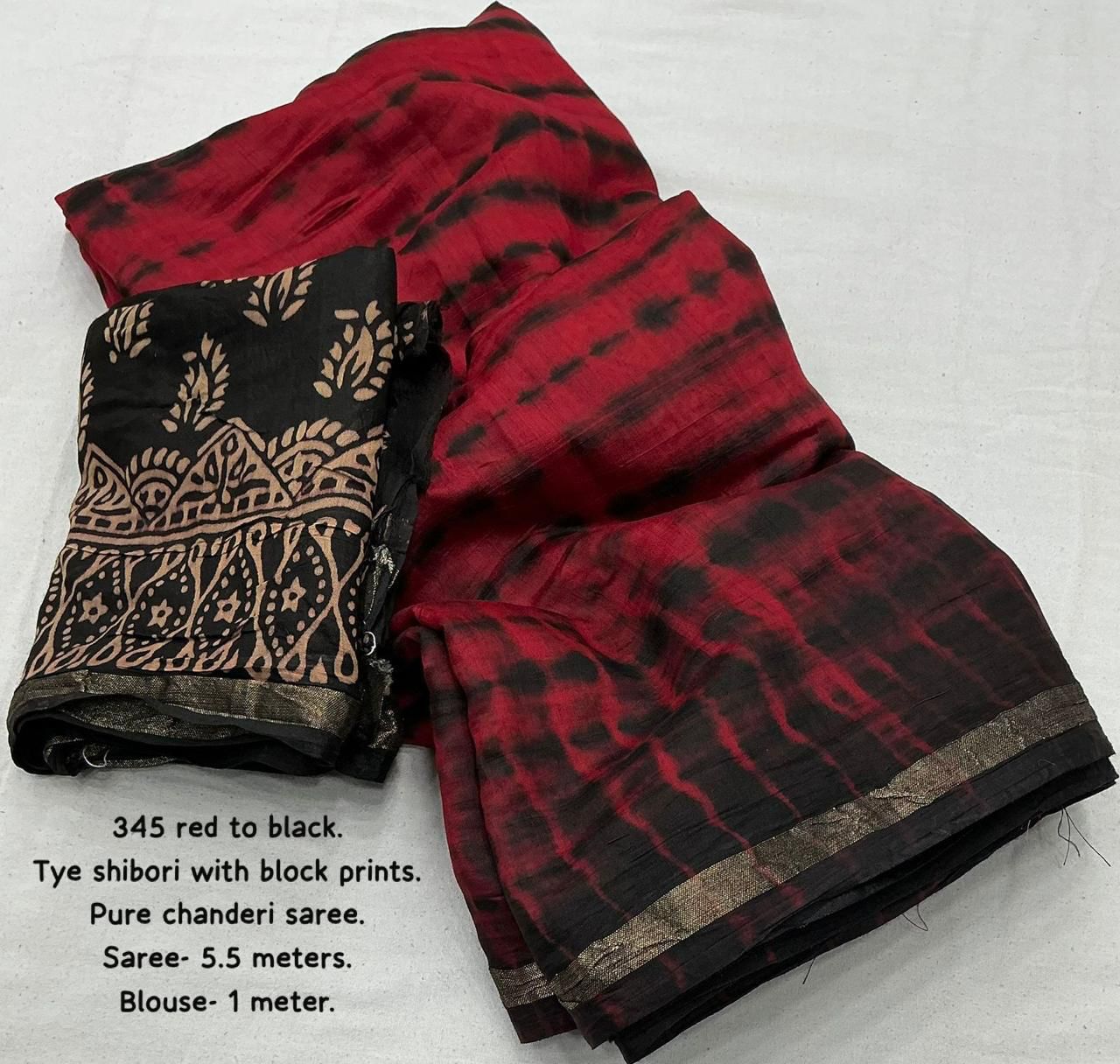 Chanderi Tied Shibori Saree