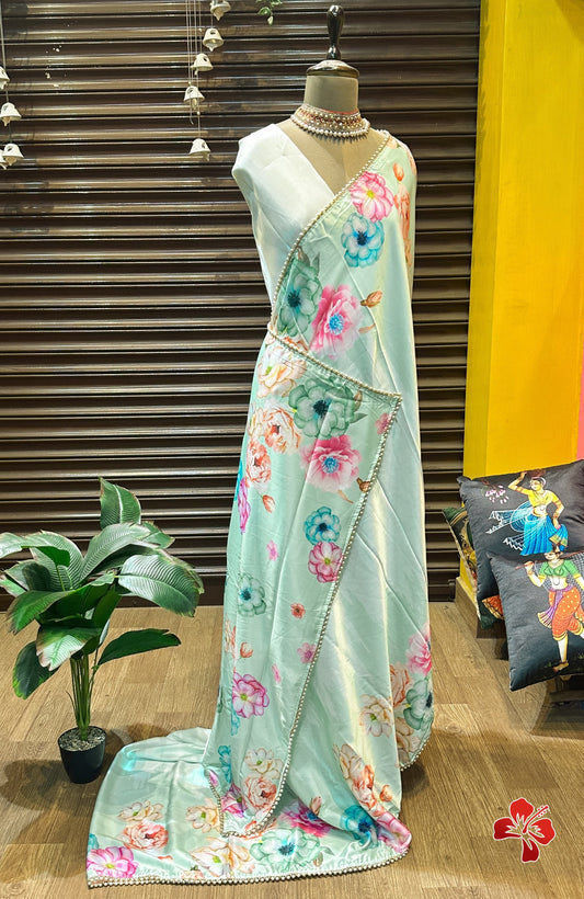 Crepe Satin Saree