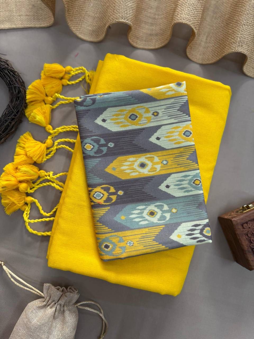 Plain Khadi Cotton Saree