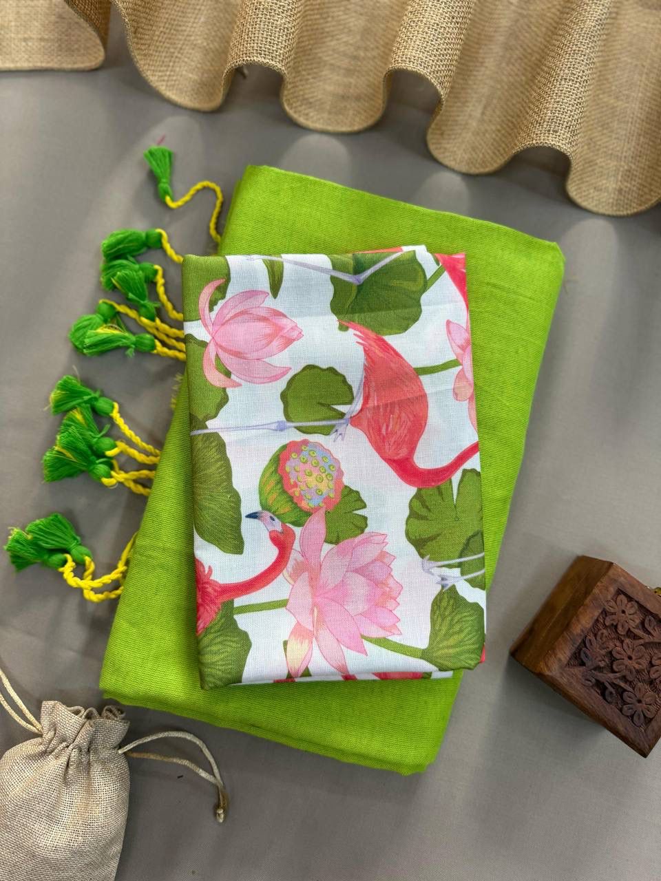 Plain Khadi Cotton Saree
