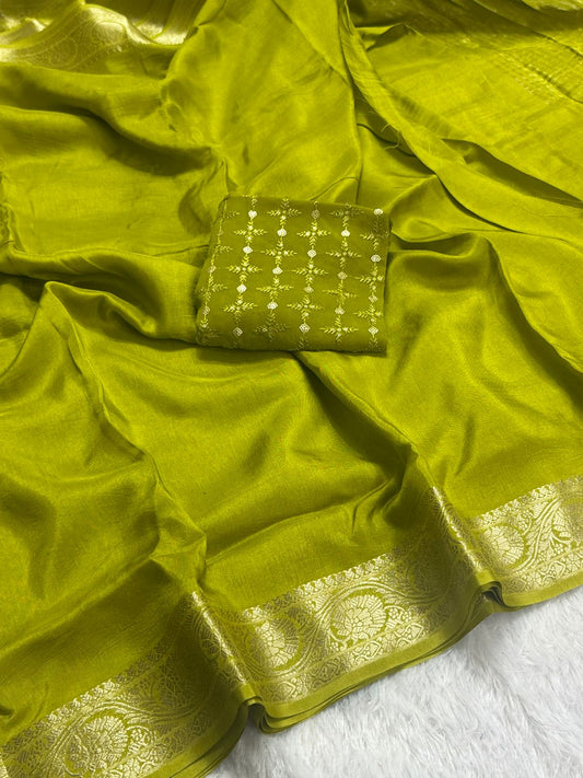Viscose Paper Silk Saree