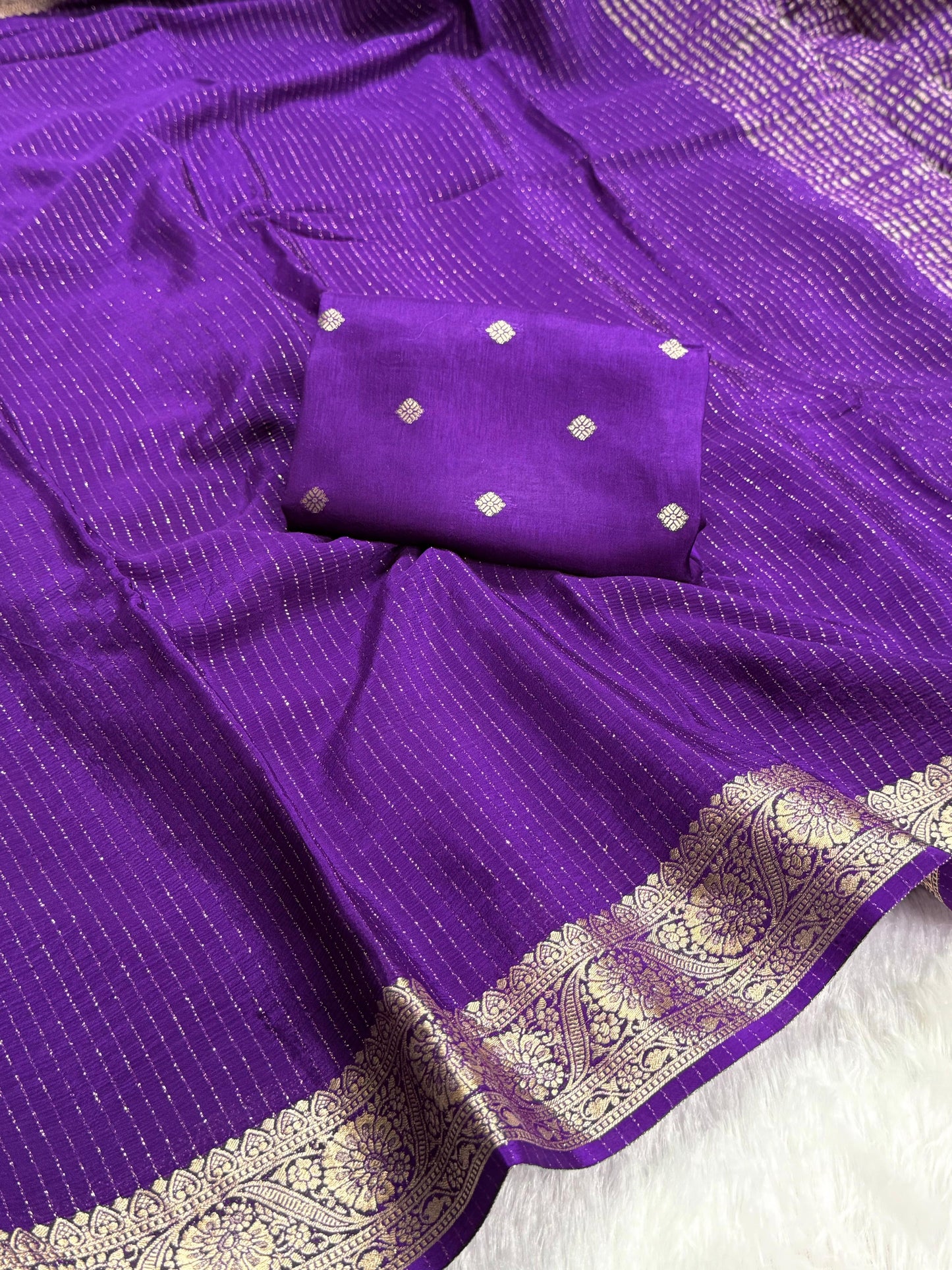 Viscose Chinnon Silk Saree