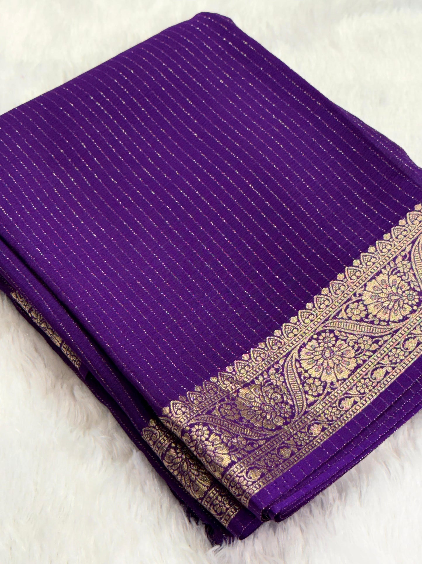 Viscose Chinnon Silk Saree