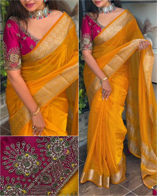 Fandy Satin Saree