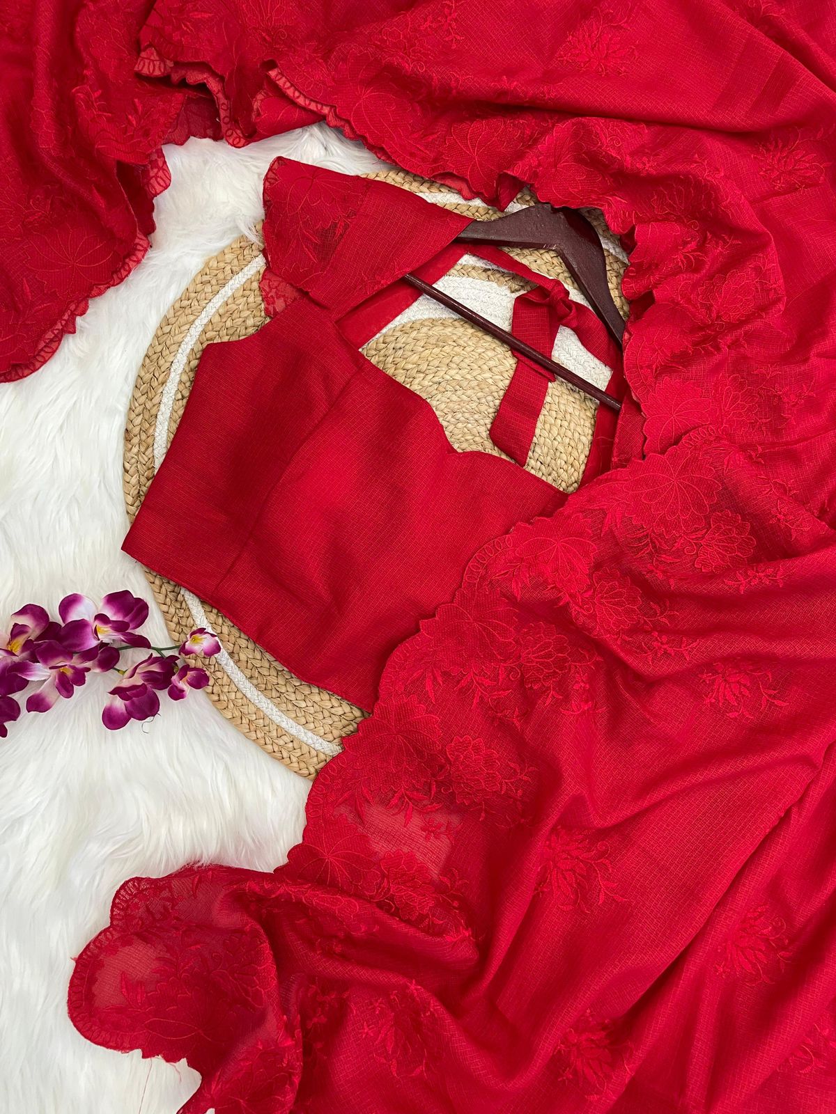 Kota Embroidery Saree