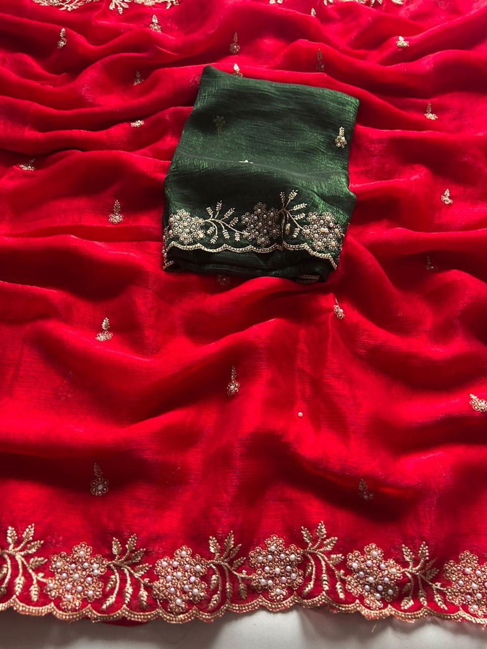 Space Chiffon Saree