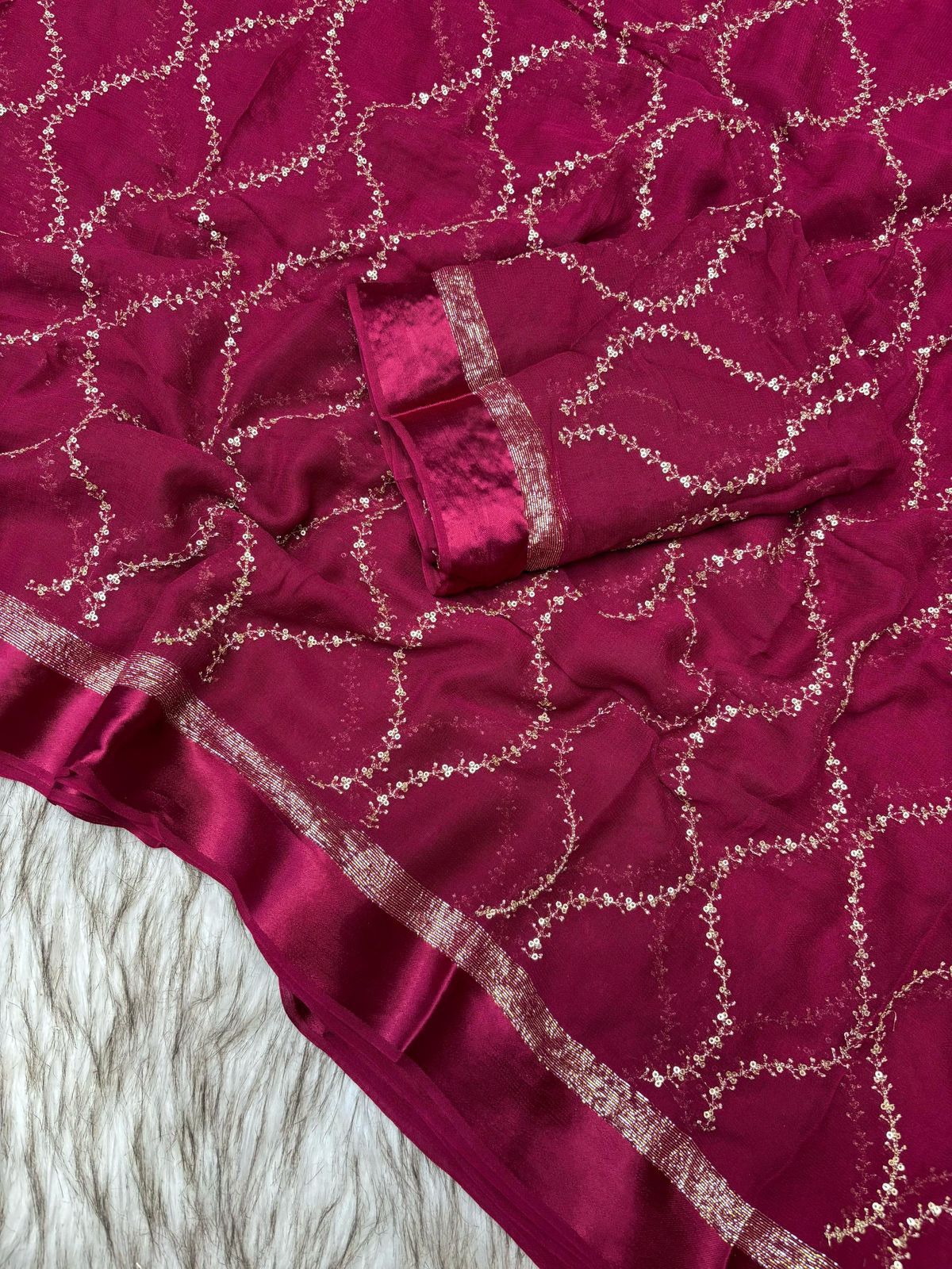 Viscose Georgette Saree