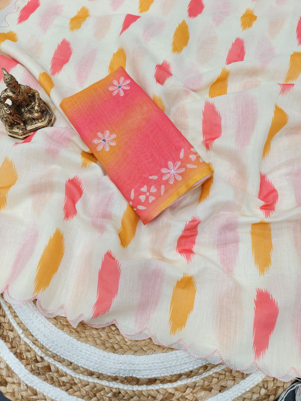 Linen Cotton Blend Saree