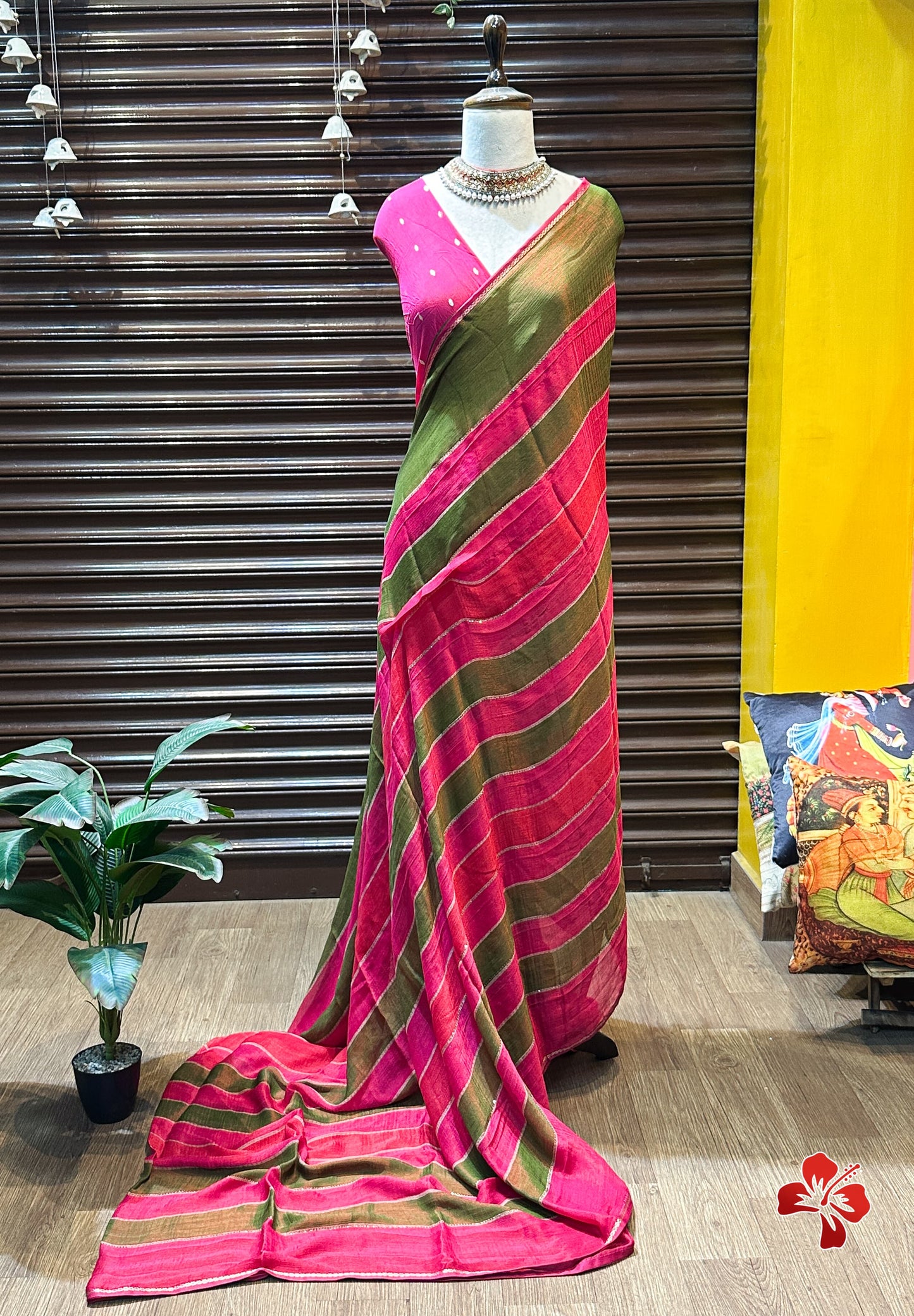 Lurex Chiffon Saree