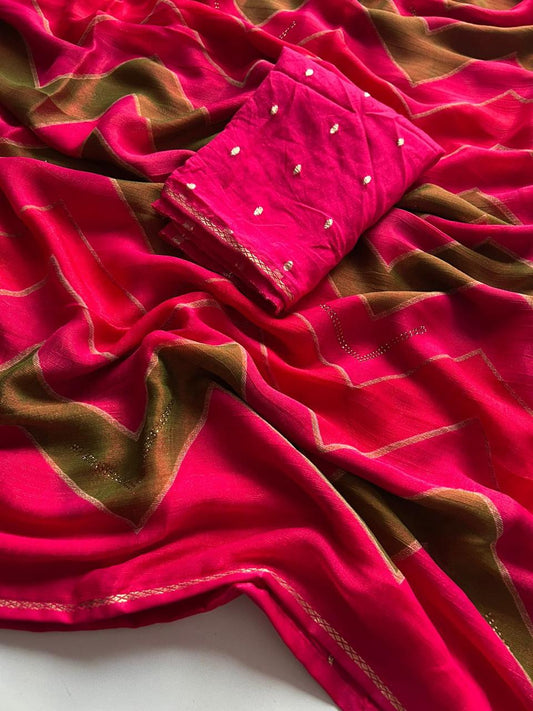 Lurex Chiffon Saree