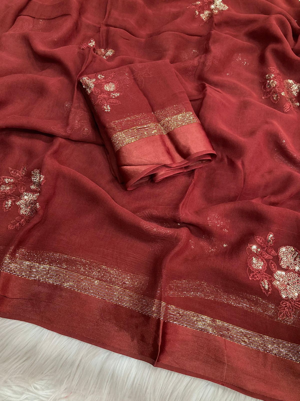 Viscose Georgette Saree