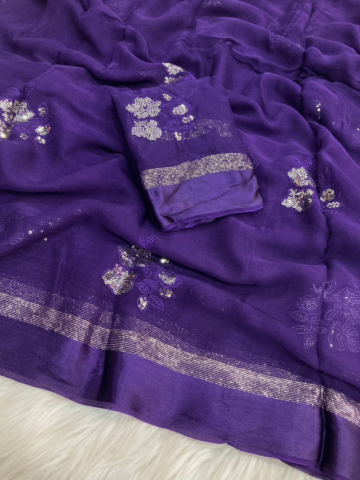 Viscose Georgette Saree