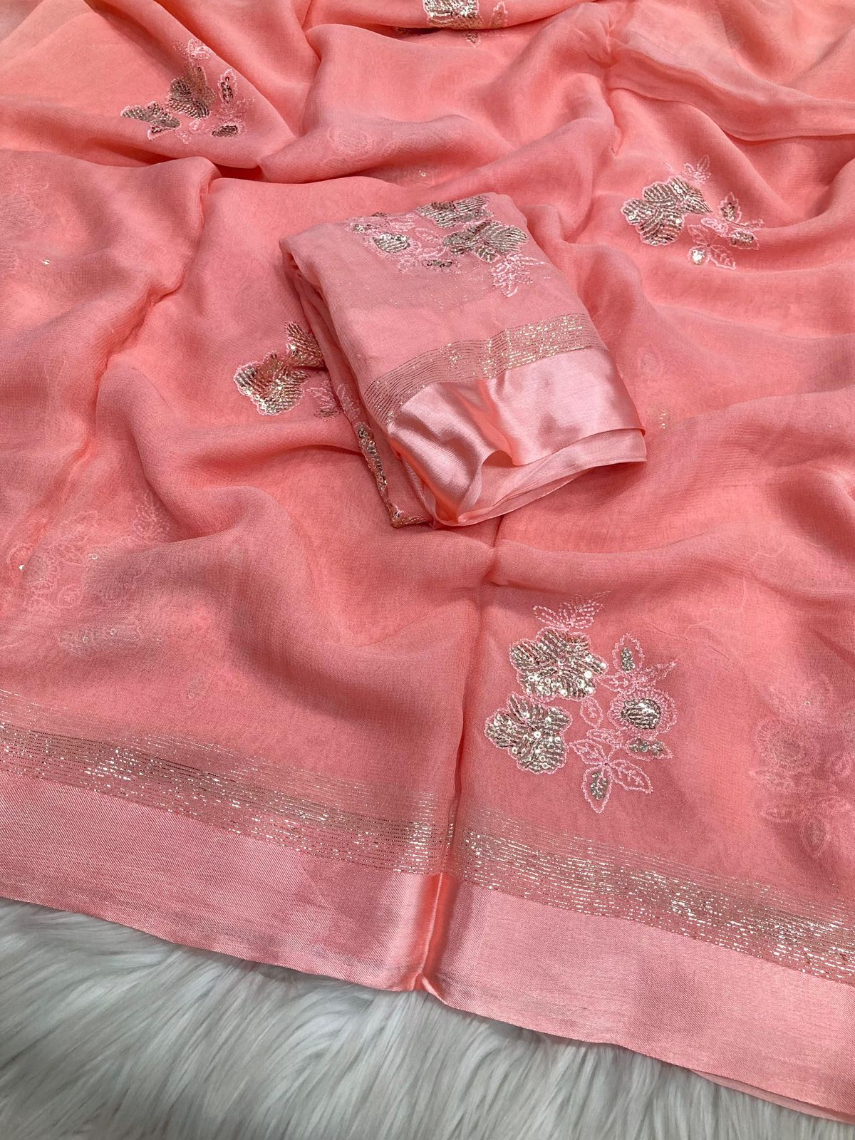 Viscose Georgette Saree