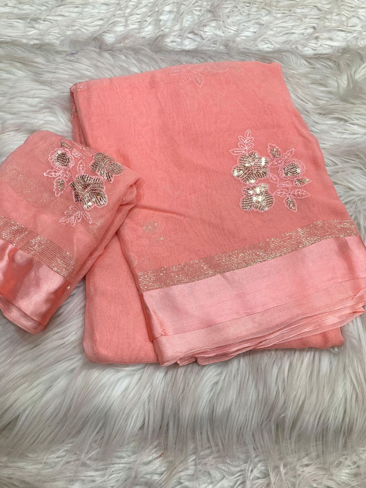 Viscose Georgette Saree