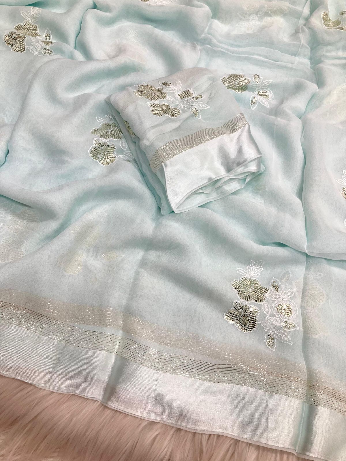 Viscose Georgette Saree
