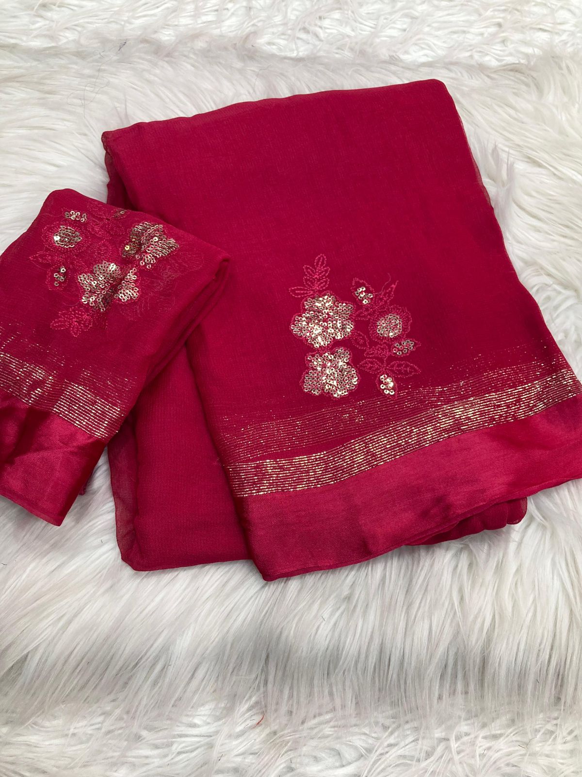 Viscose Georgette Saree