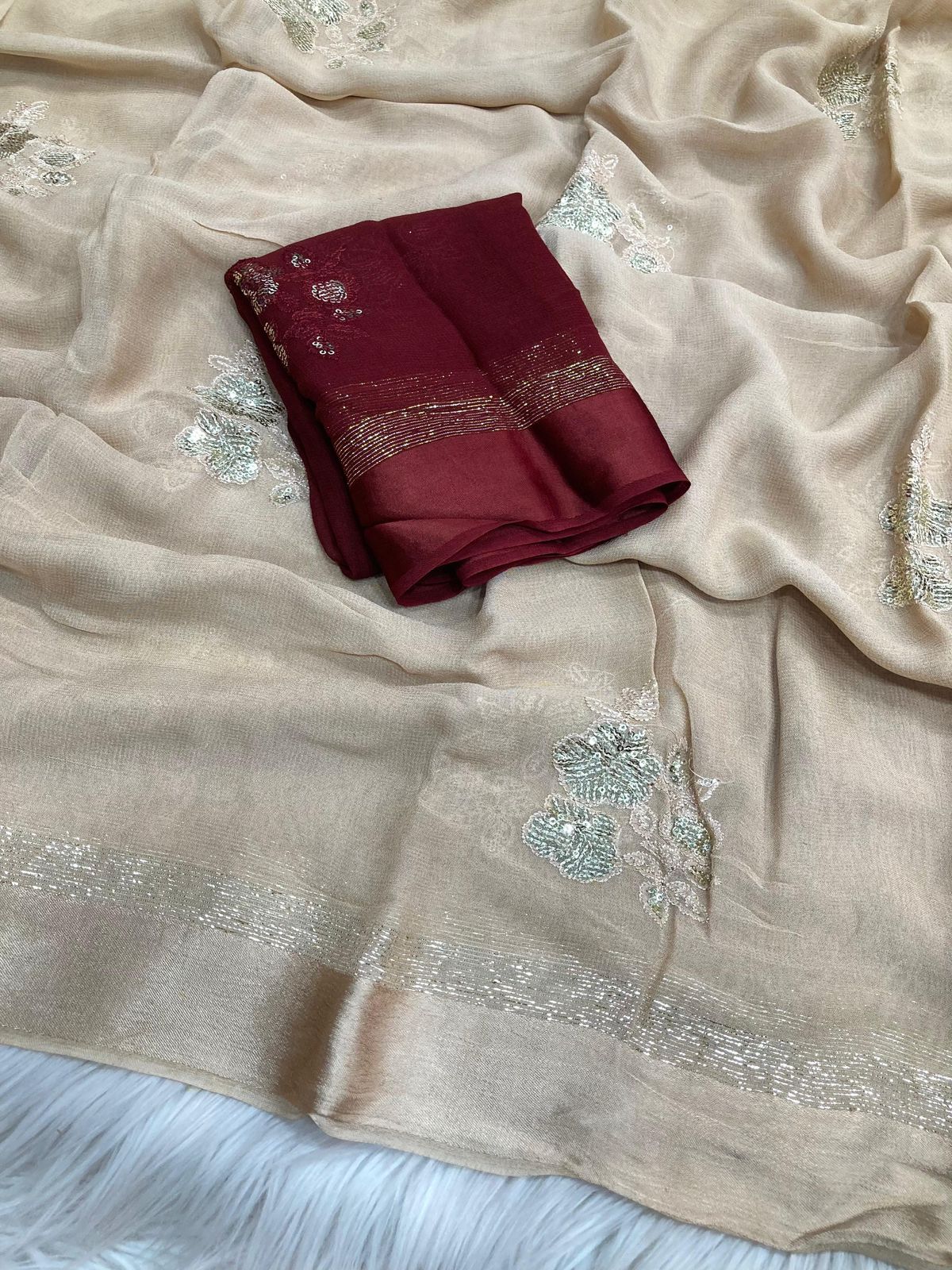 Viscose Georgette Saree