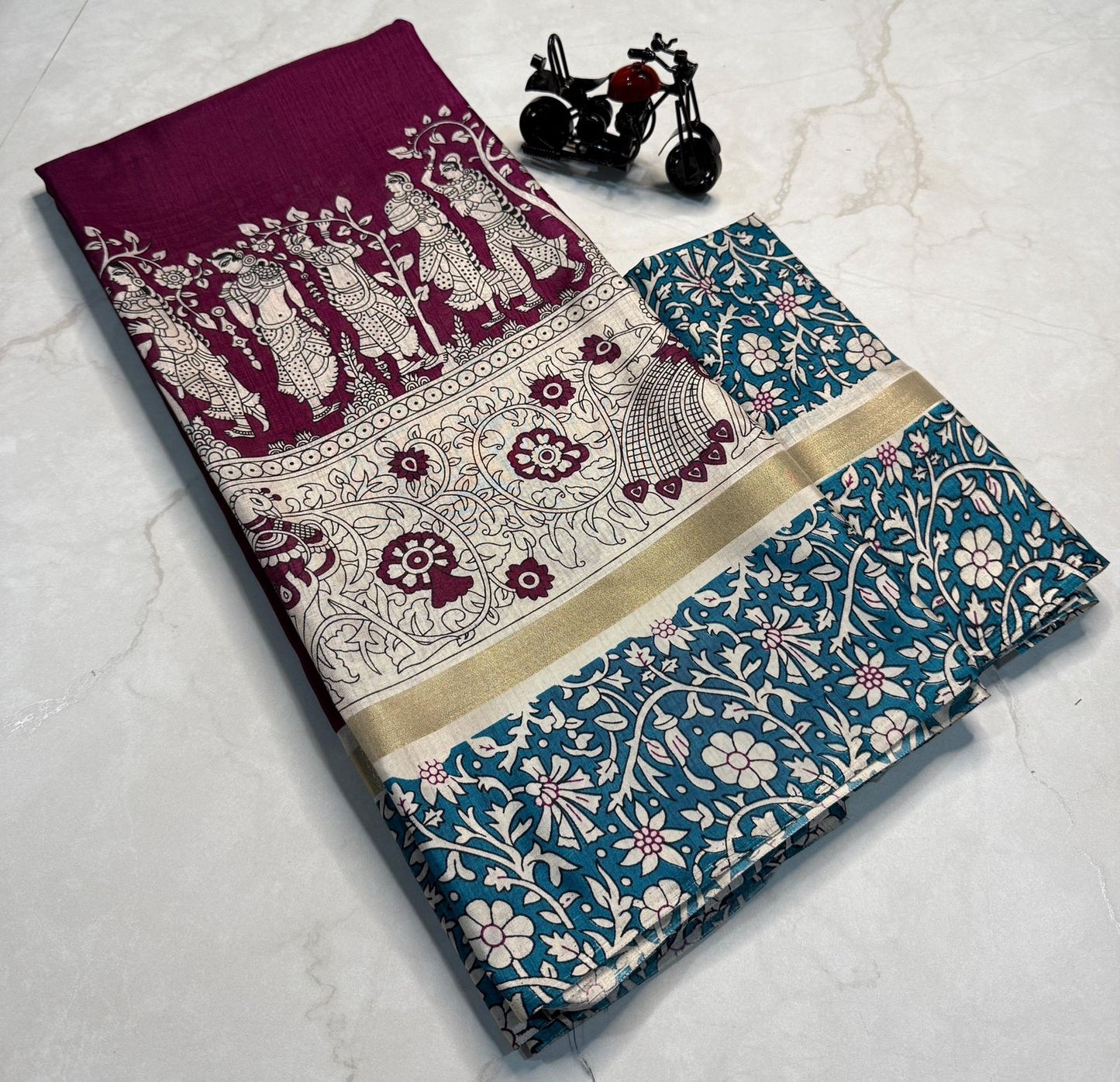 Kalamkari Crepe Saree