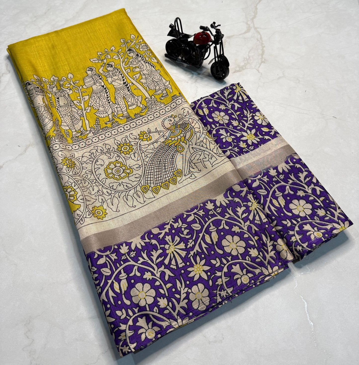 Kalamkari Crepe Saree