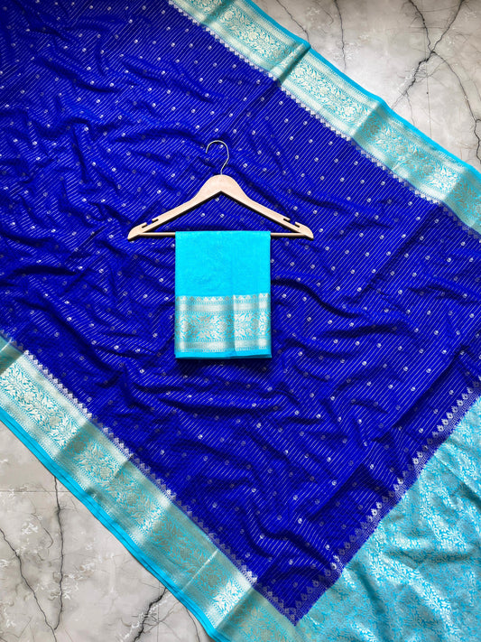 Banarasi Handloom Chinya Silk Saree