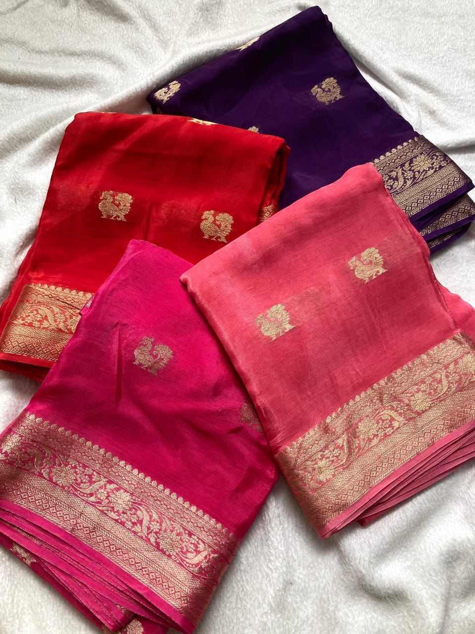Viscose Crepe Silk Fabric Saree