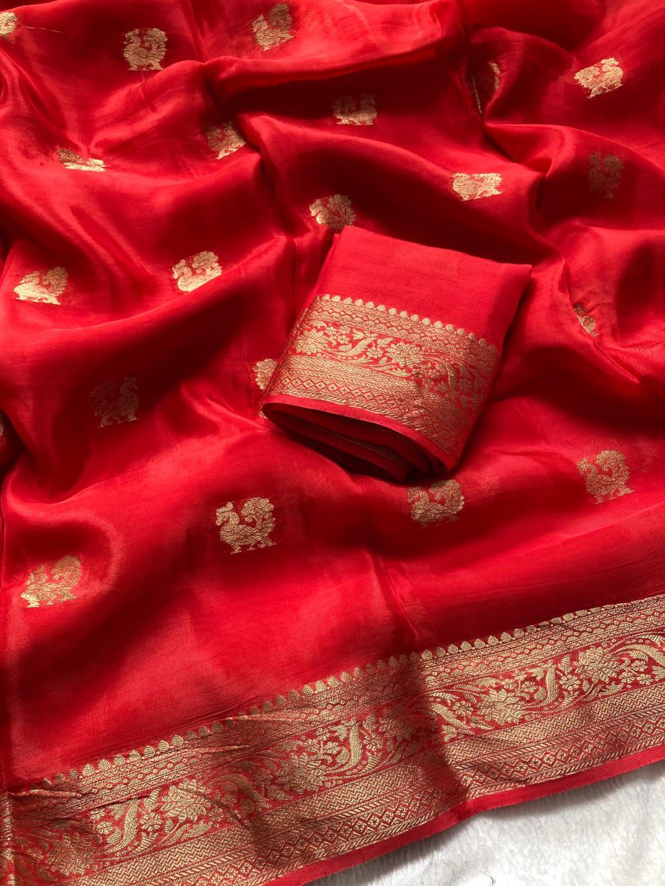 Viscose Crepe Silk Fabric Saree