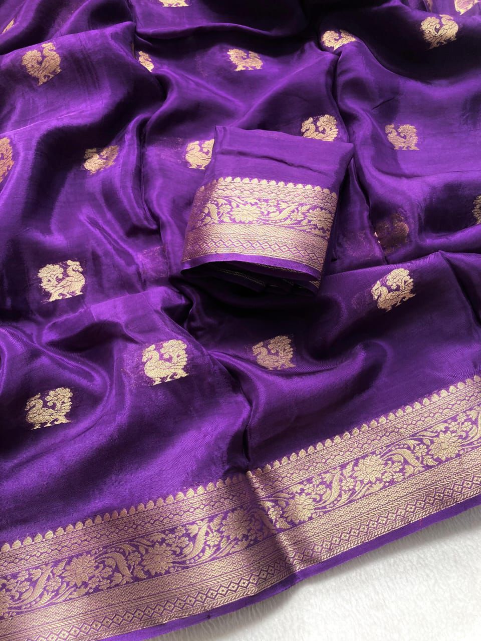 Viscose Crepe Silk Fabric Saree