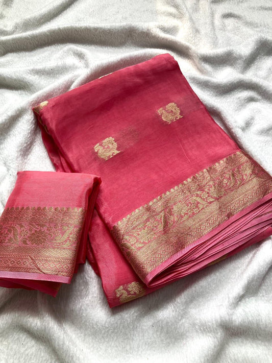 Viscose Crepe Silk Fabric Saree