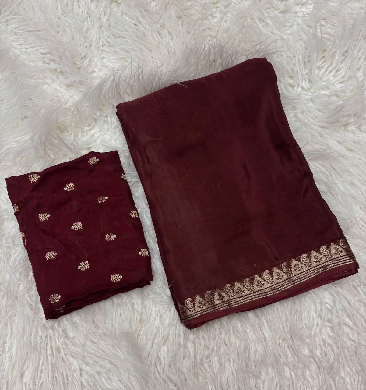 Viscose Crepe Silk Saree