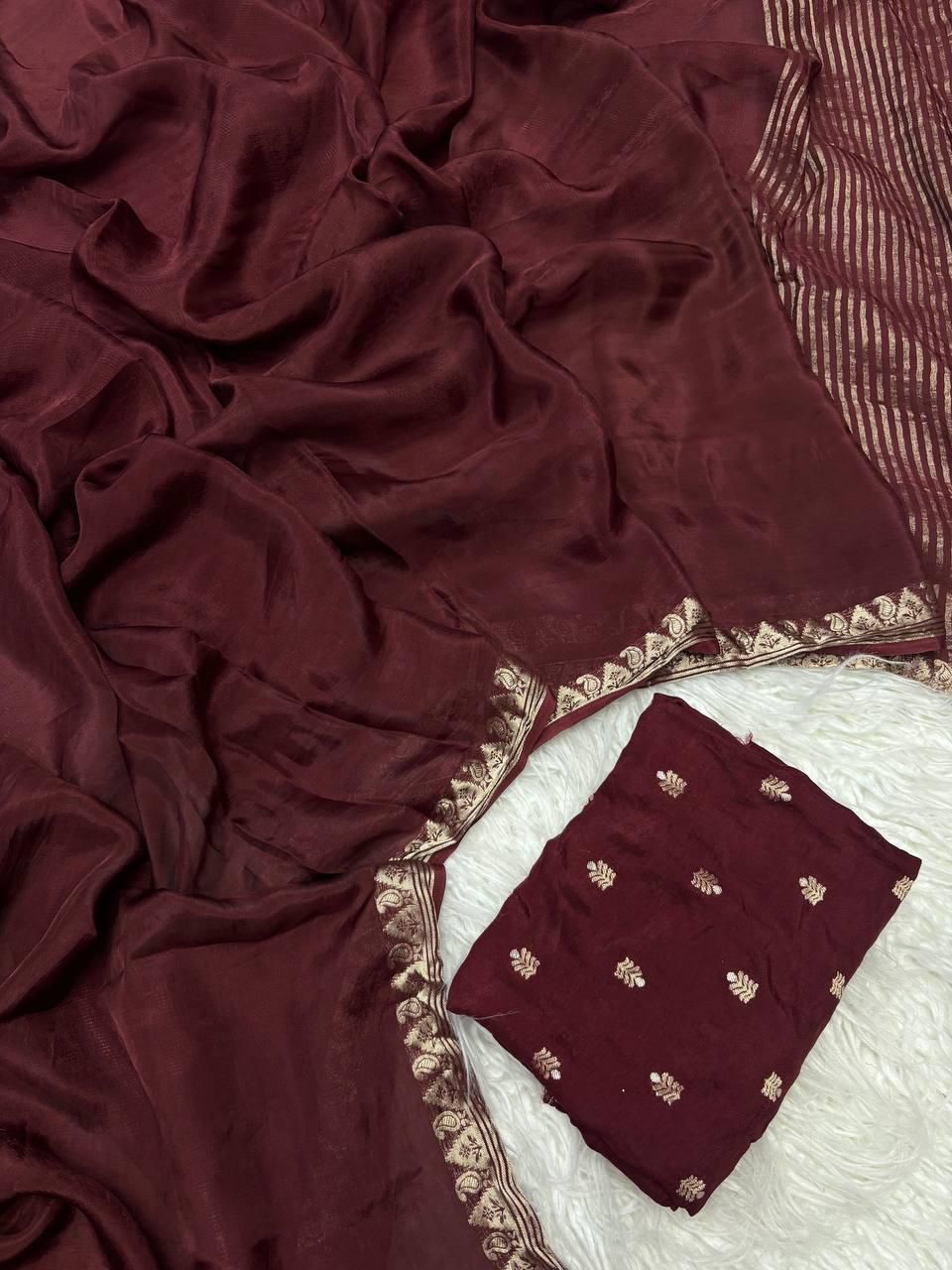 Viscose Crepe Silk Saree