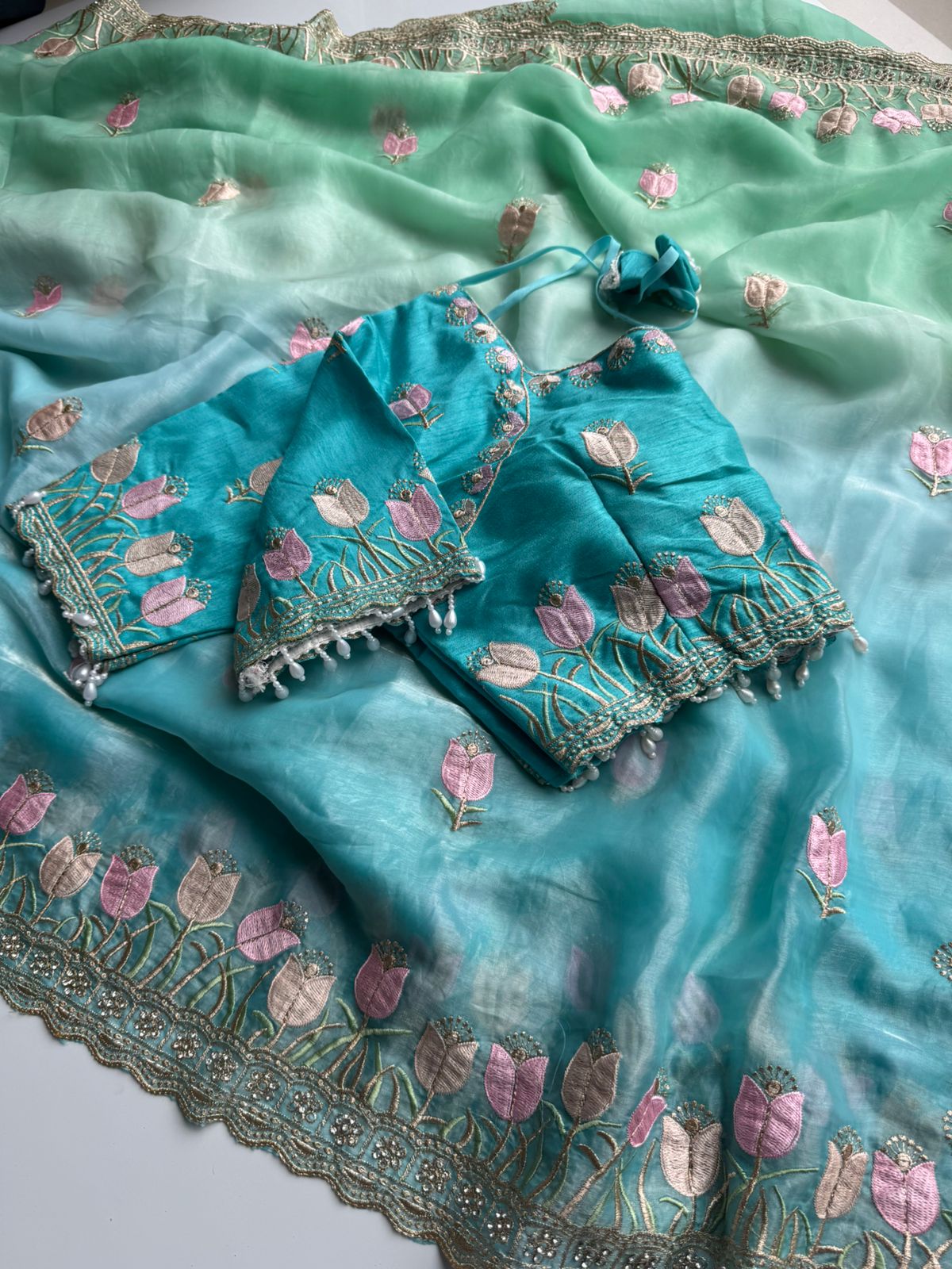 Fendi Silk Saree