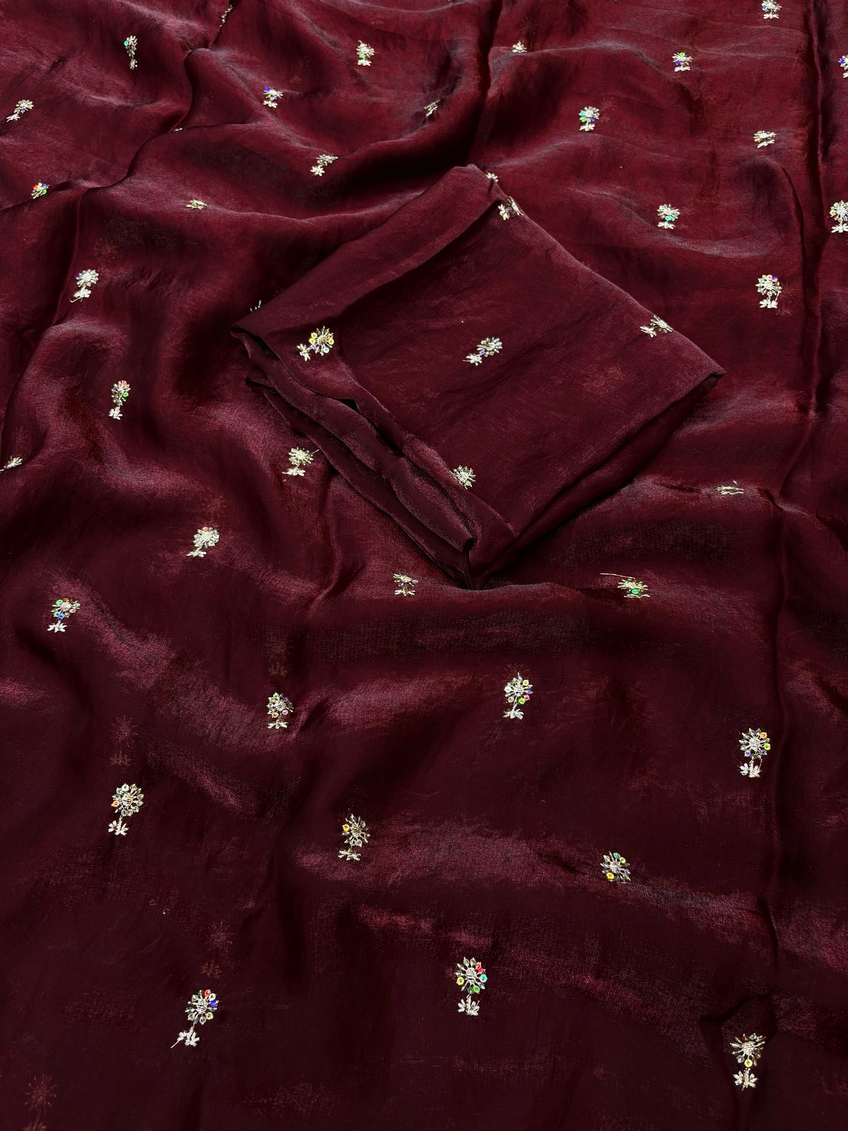 Two Tone Space Silk Saree