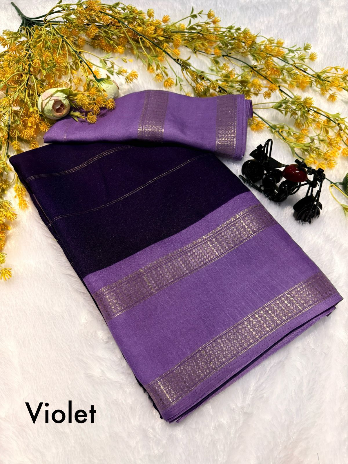 Mysore Crepe Saree