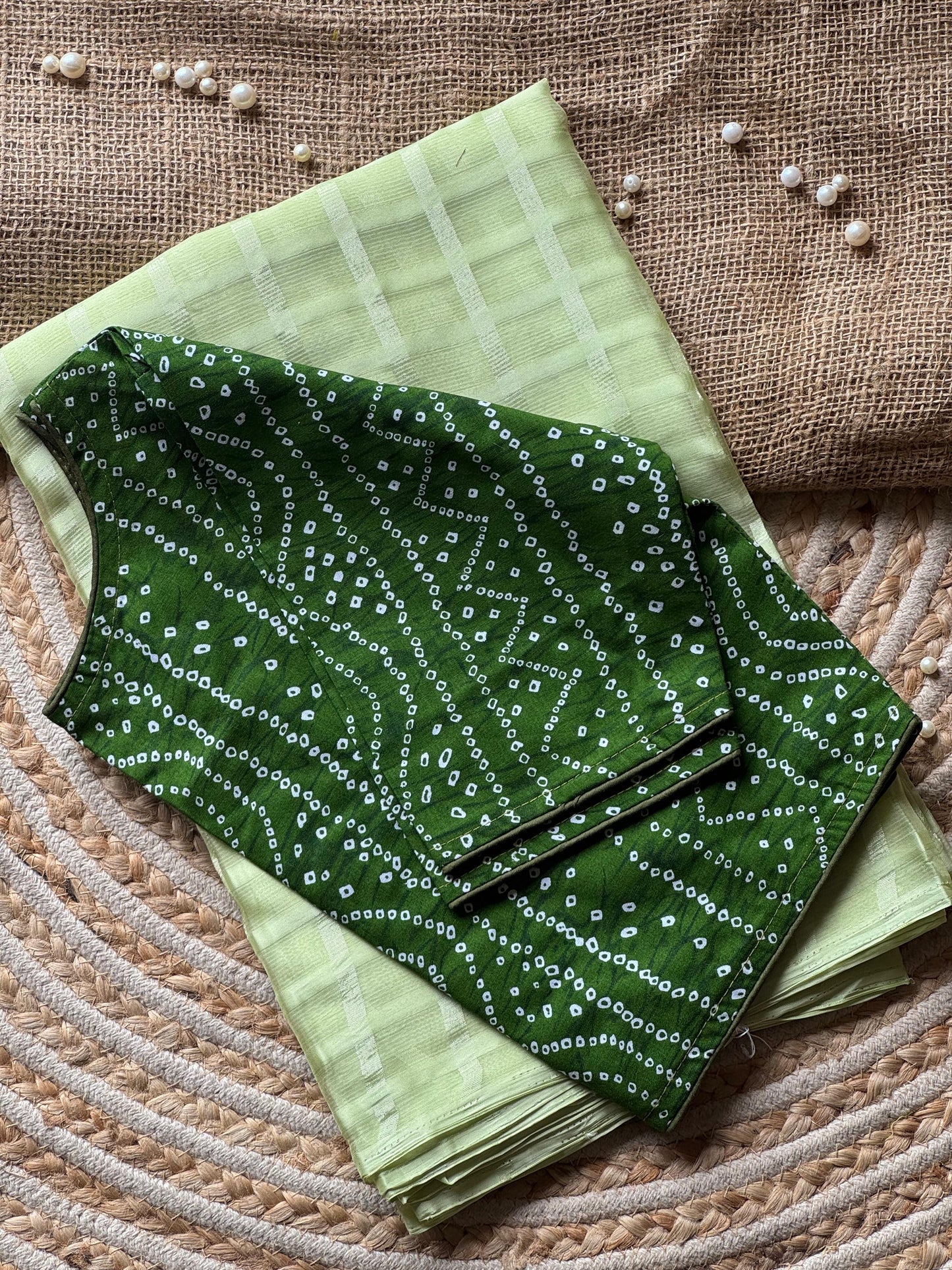 Chiffon Chex Cotton Saree