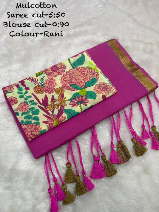 Ajrakh Soft Mul Cotton Saree