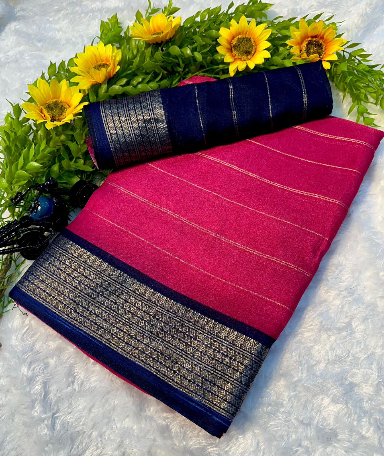 Mysore Crepe Soft Silk Saree